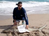 Pete Barrett with a blacktip shark caught during the 2009 Blacktip Challenge shark fishing tournament in Florida