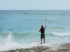 Tom Kieras casting a shark bait during the 2011 Blacktip Challenge shark fishing tournament in Florida